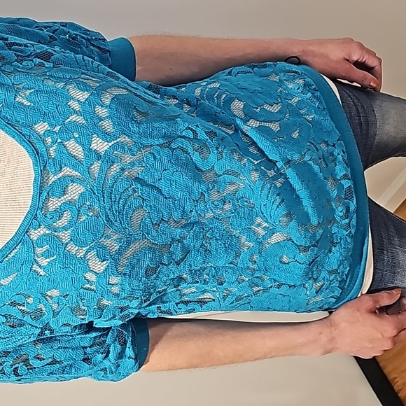 Eyelash Couture Large Top Turquoise Over Top - Picture 2 of 8